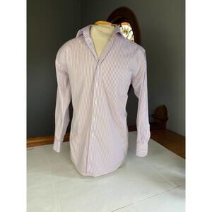 Peter Millar Pink Striped Dress Shirt